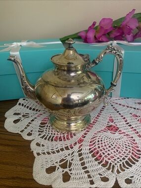 Vintage Silver Plated Decorative Teapot - Shiny Silver Accent